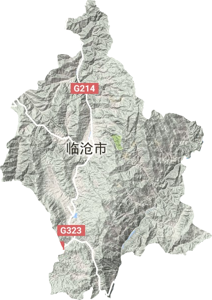 臨翔區(qū)地形圖