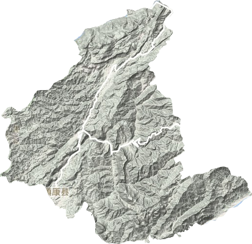 鎮康縣地形圖
