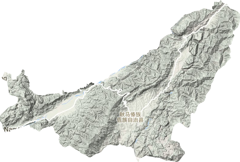 耿馬傣族佤族自治縣地形圖