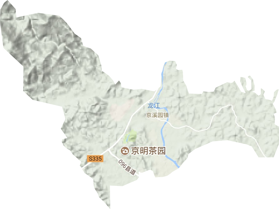 京溪園鎮(zhèn)地形圖