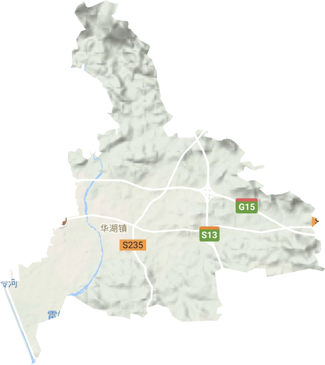 華湖鎮(zhèn)地形圖