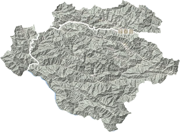 綠春縣地形圖