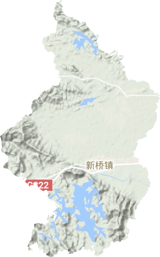 新橋鎮(zhèn)地形圖