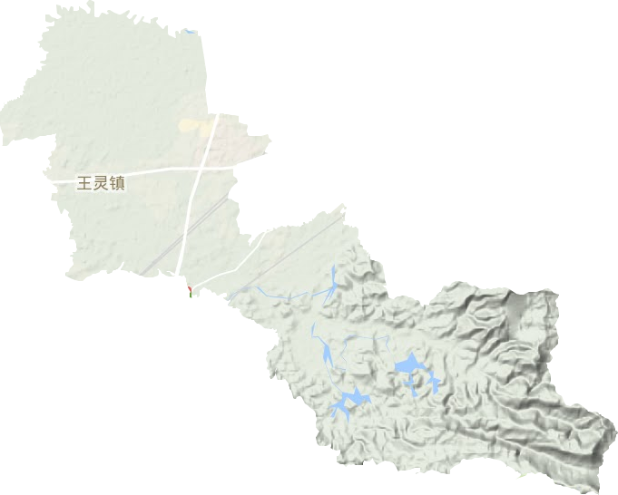 王靈鎮地形圖