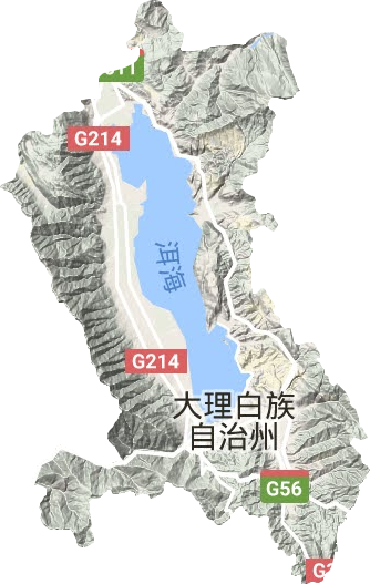 大理市地形圖