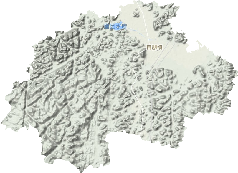 百朋鎮(zhèn)地形圖