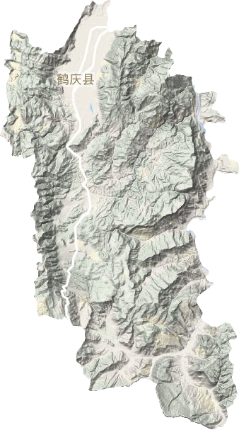 鶴慶縣地形圖
