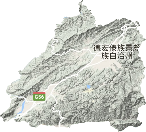 芒市地形圖