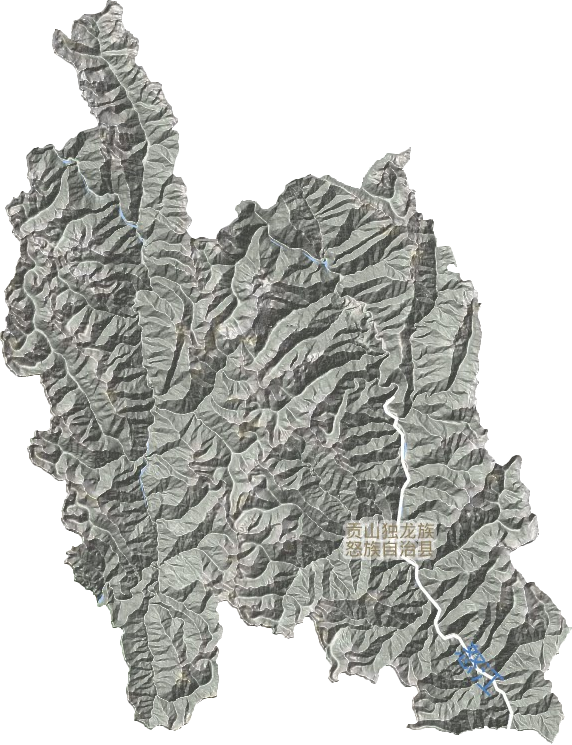 貢山獨(dú)龍族怒族自治縣地形圖