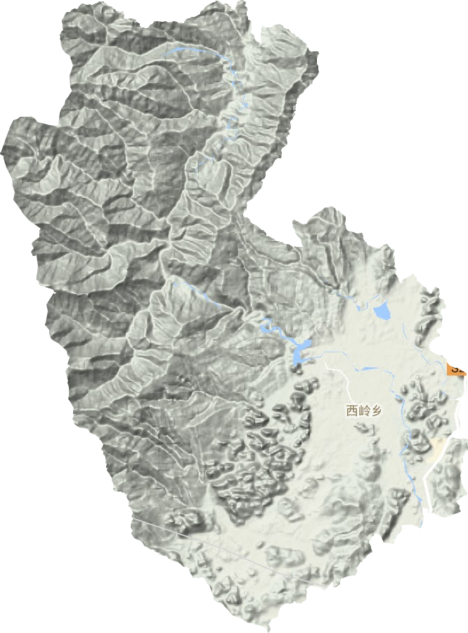 西嶺鄉(xiāng)地形圖