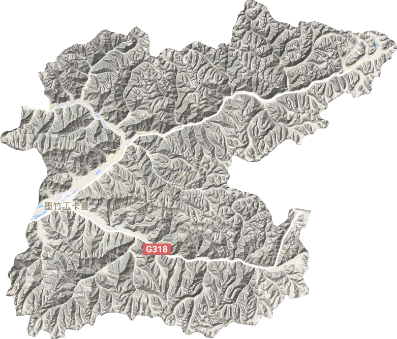 墨竹工卡縣地形圖
