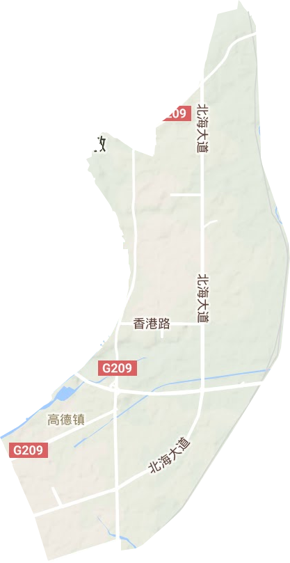 高德街道地形圖
