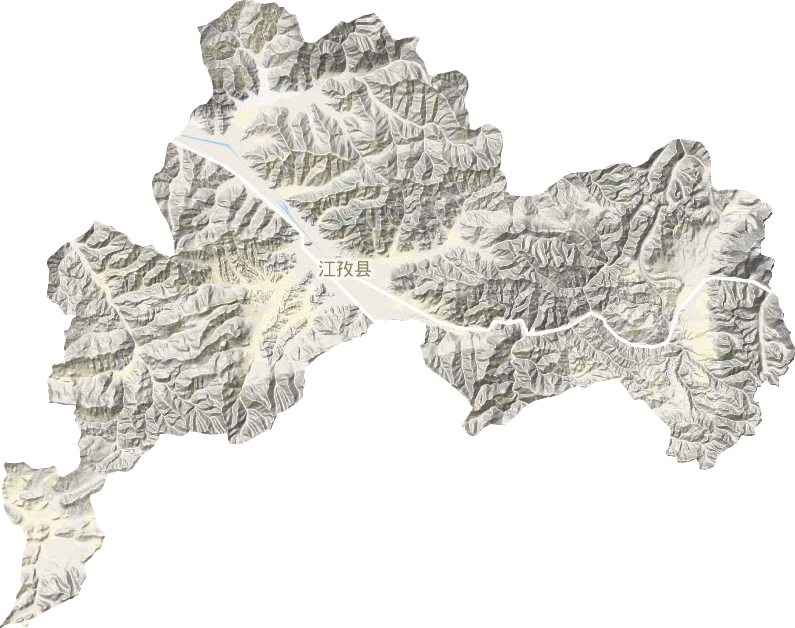 江孜縣地形圖