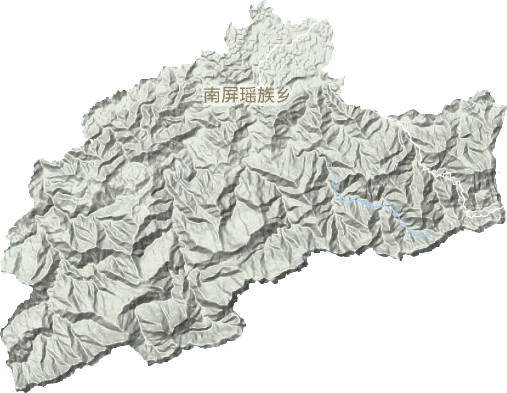 南屏瑤族鄉地形圖