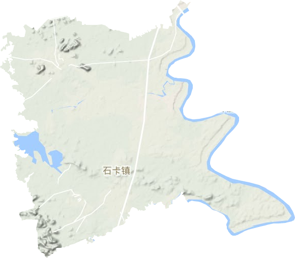 石卡鎮地形圖