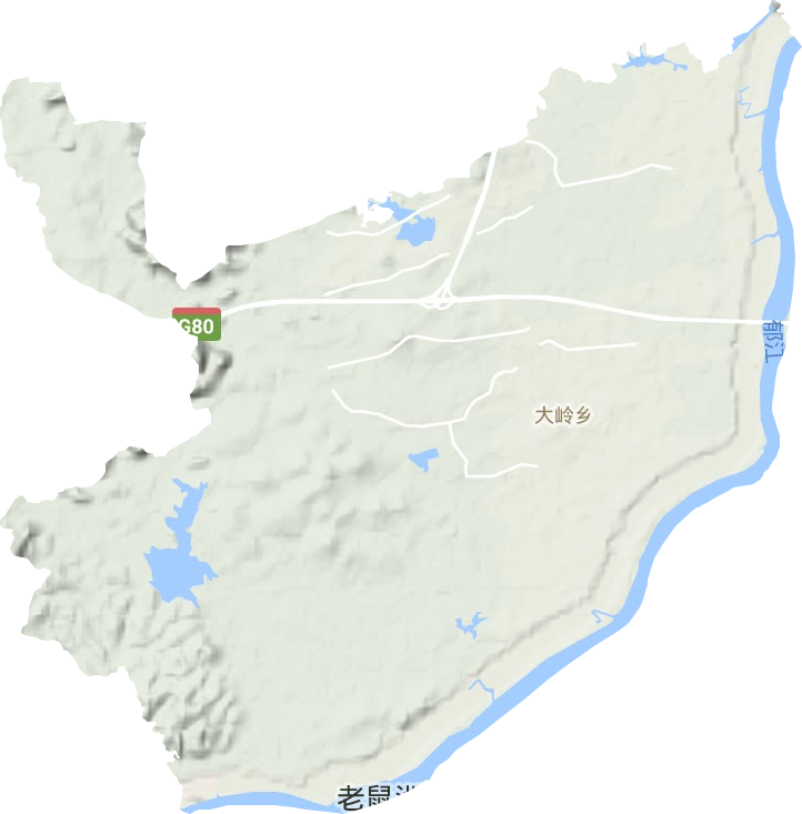 大嶺鄉地形圖