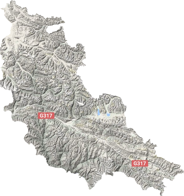 丁青縣地形圖