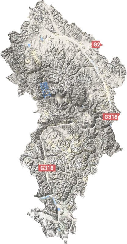 八宿縣地形圖