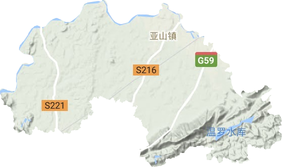 亞山鎮地形圖