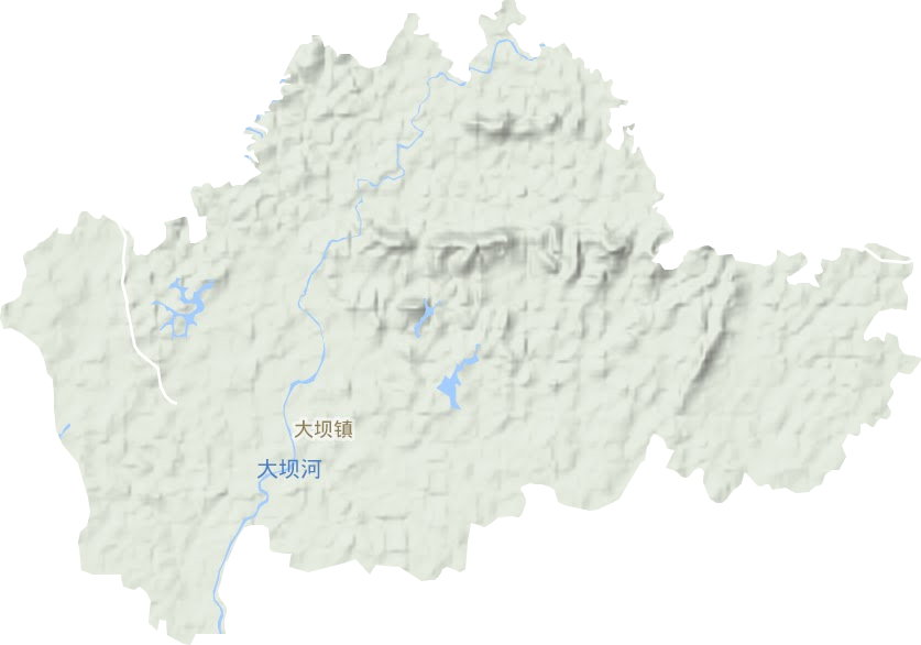 大壩鎮(zhèn)地形圖