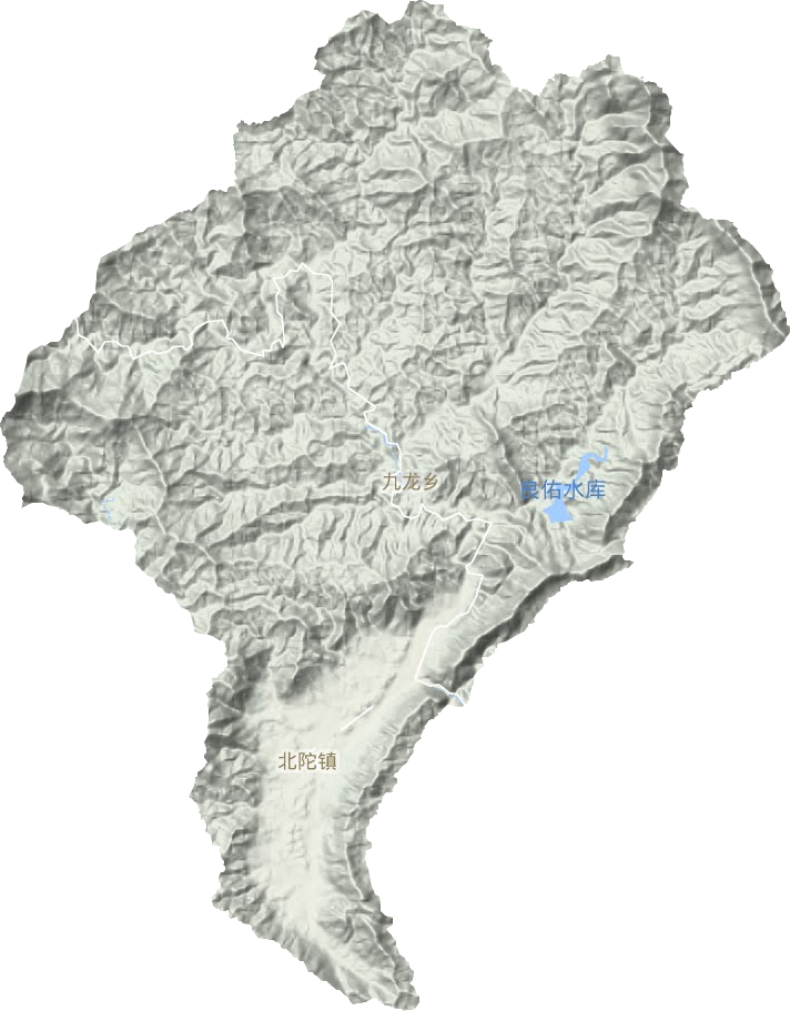 北陀鎮(zhèn)地形圖