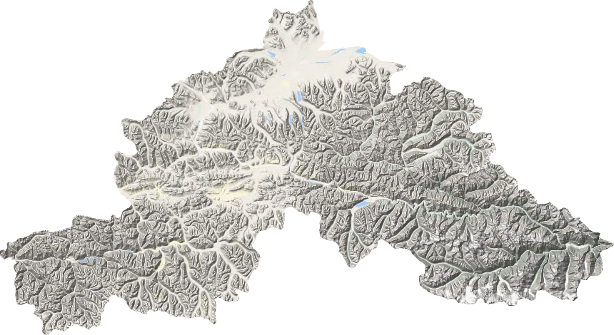 嘉黎縣地形圖