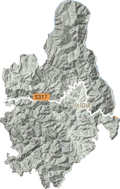 向陽鎮地形圖