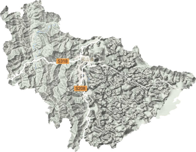 鳳城鎮地形圖