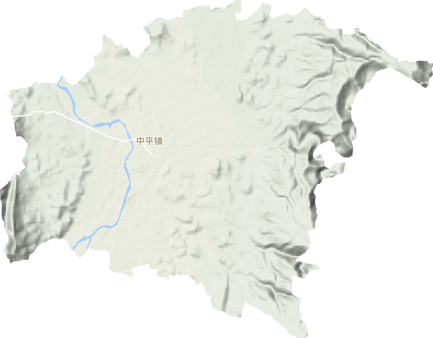 中平鎮(zhèn)地形圖