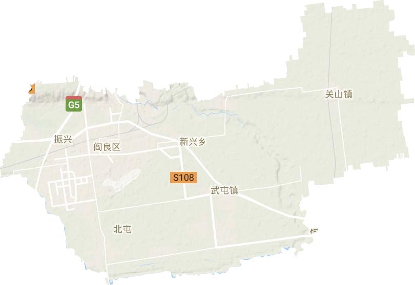 閻良區地形圖