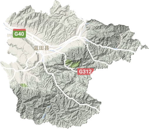 藍田縣地形圖