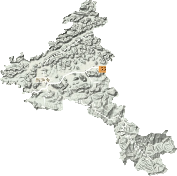 昌明鄉地形圖