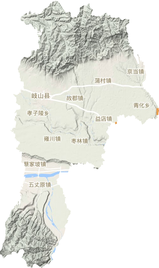 岐山縣地形圖