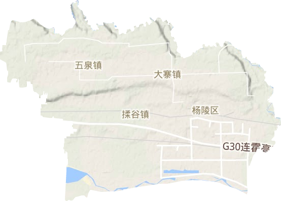 楊陵區(qū)地形圖