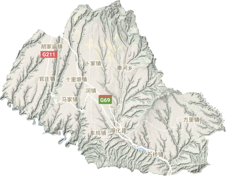 淳化縣地形圖
