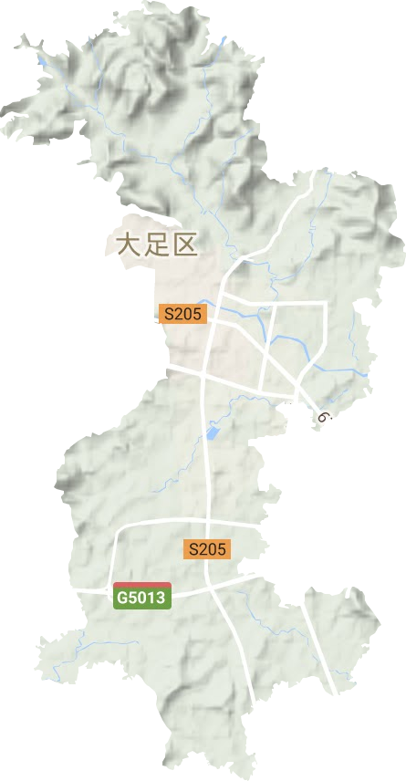 棠香街道地形圖
