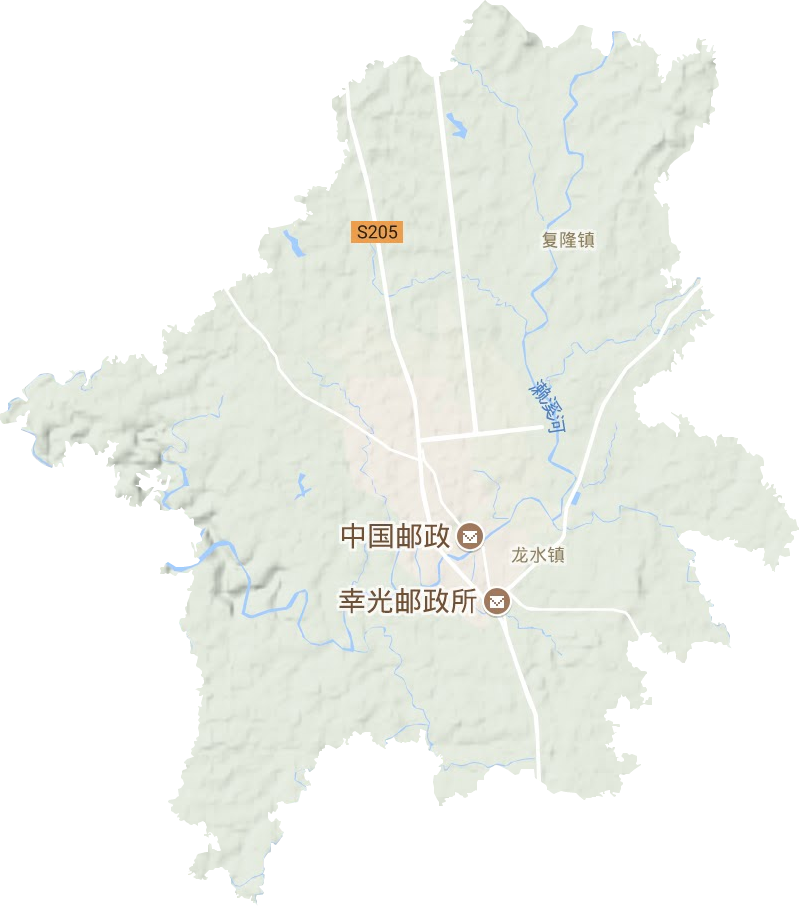 龍水鎮地形圖