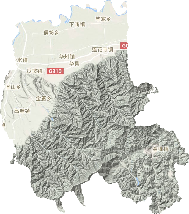 華州區地形圖