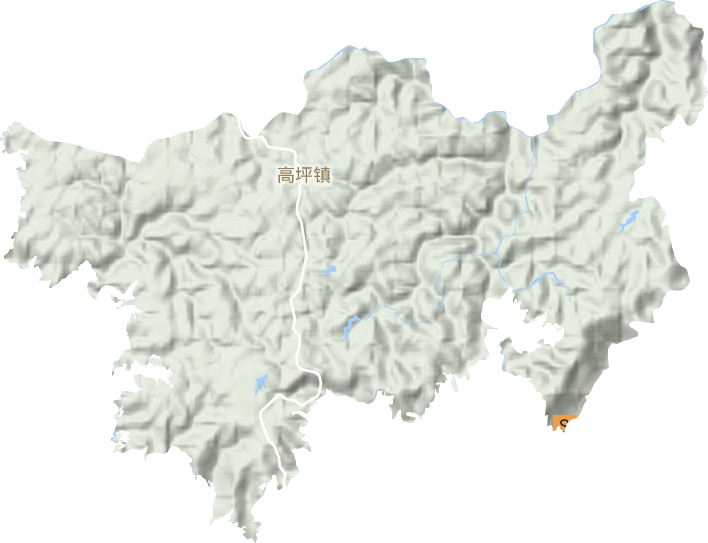 高坪鎮地形圖