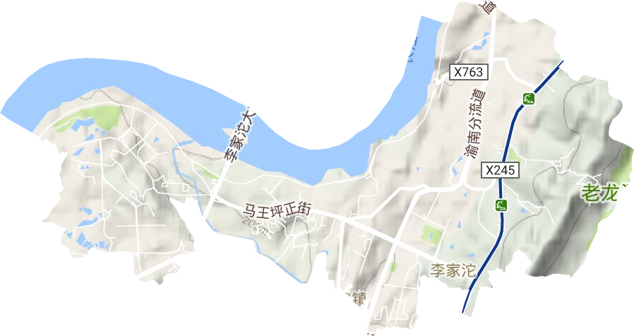 李家沱街道地形圖