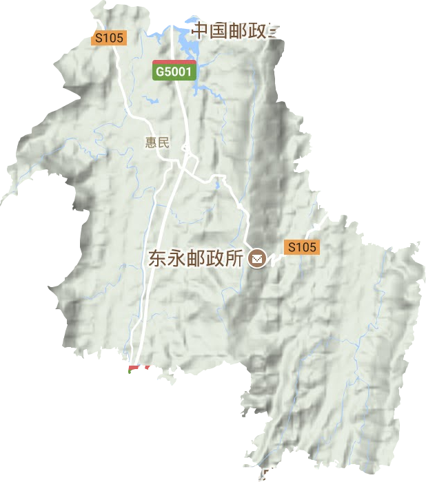 惠民街道地形圖