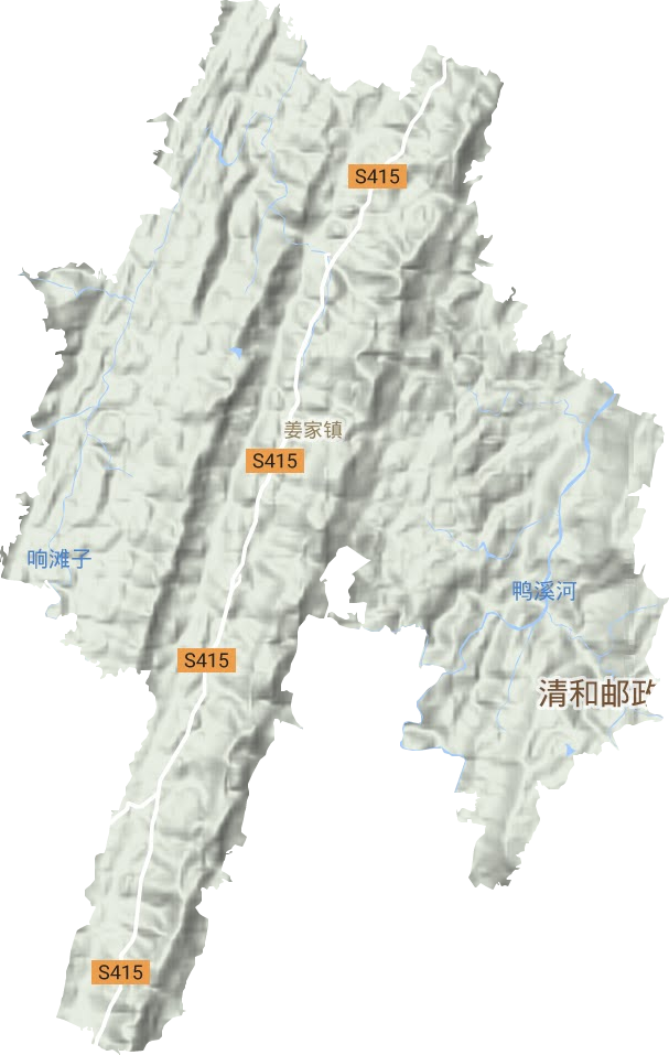 姜家鎮地形圖