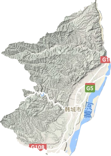 韓城市地形圖