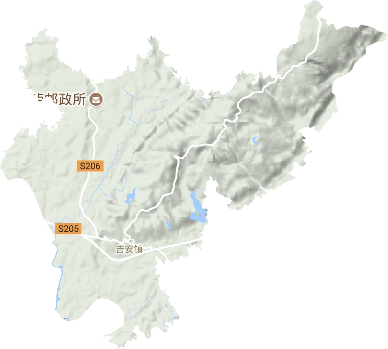 吉安鎮(zhèn)地形圖