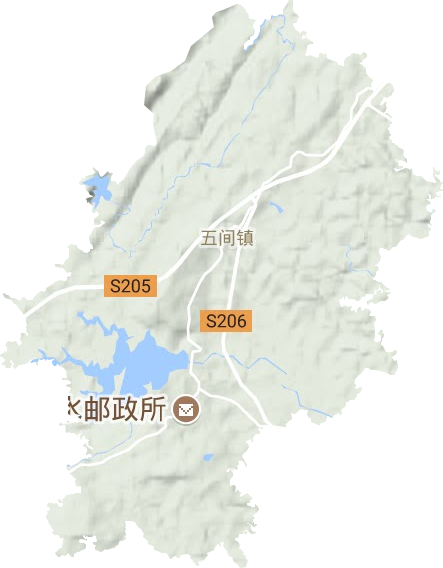 五間鎮地形圖