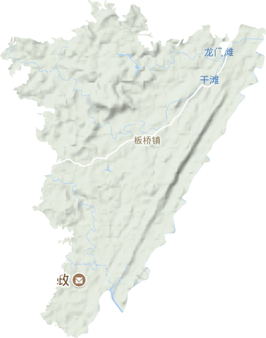 板橋鎮(zhèn)地形圖