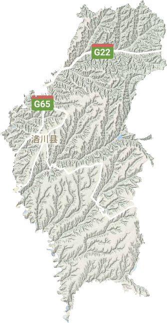 洛川縣地形圖