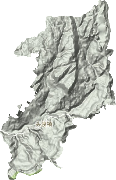 頭渡鎮地形圖