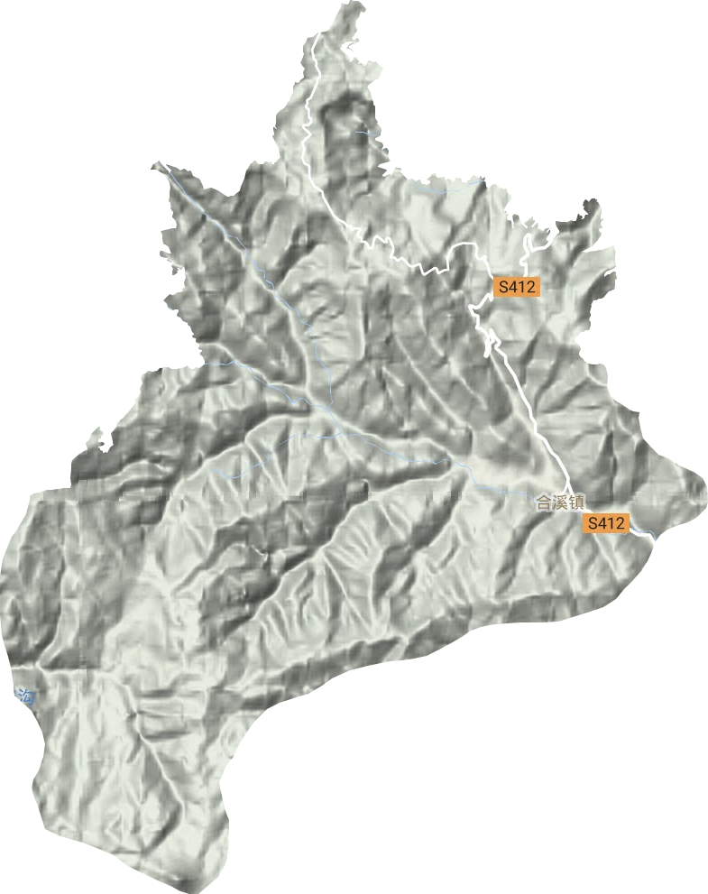 合溪鎮(zhèn)地形圖