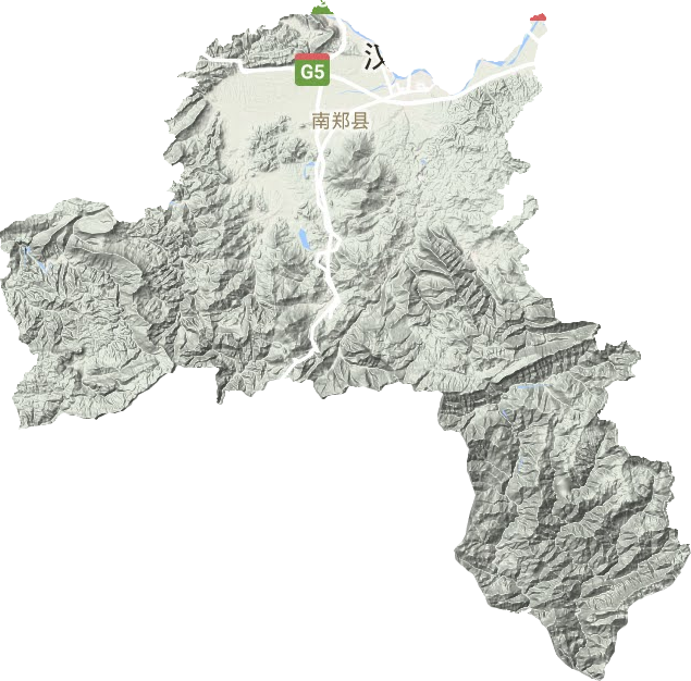 南鄭區地形圖